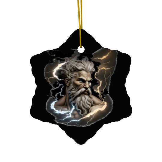 Zeus - A Colorful Tribute to the Greek God of Sky Ceramic Ornaments