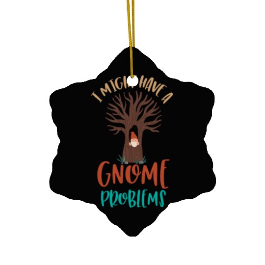 Gnomes - Gnome Collecting - Gnome Collector Ceramic Ornaments
