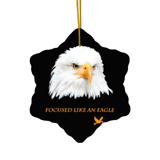 Bald Eagle Gift Idea Focussed like an Eagle Photo Ceramic Ornaments
