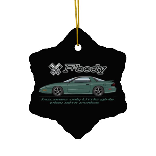 F body Dark Green Ceramic Ornaments