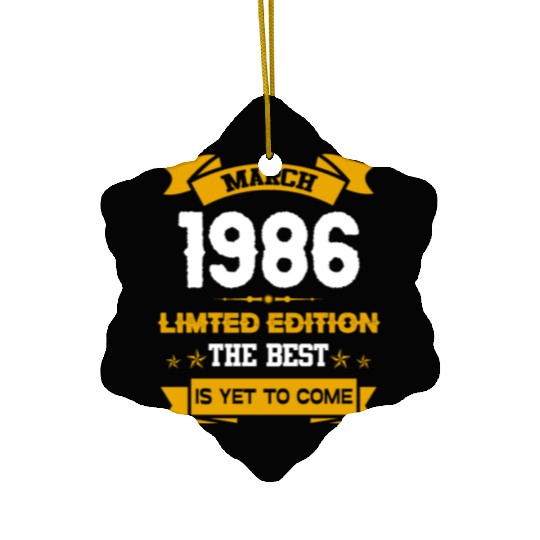 March 1986 Birthday Surprise Ceramic Ornaments