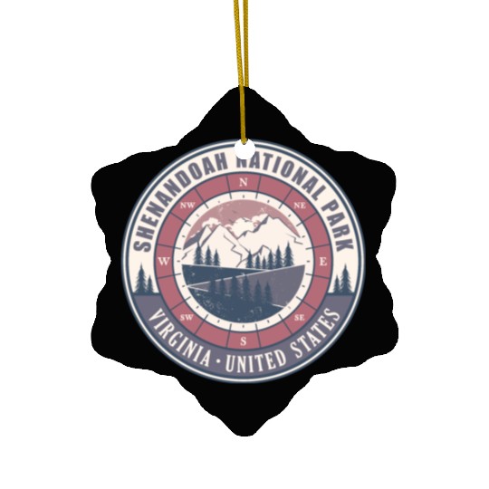 Shenandoah National Park Virginia US Hiking Ceramic Ornaments