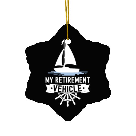 Retirement Vehicle Sailor Sailboat Ceramic Ornaments