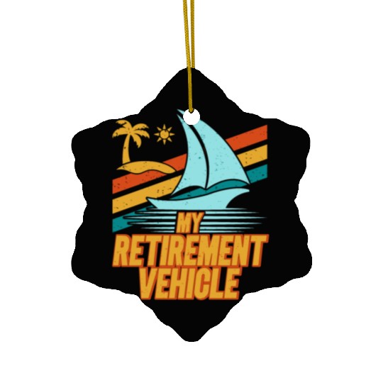 Retired Sailor Sailing Retirement Plan Ceramic Ornaments