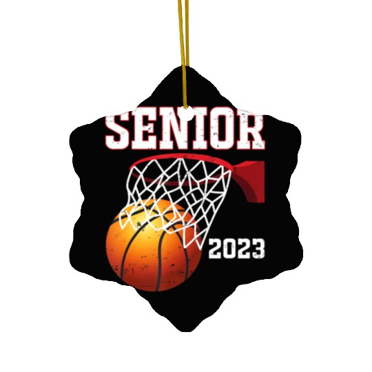 Graduate Senior Class of 2023 Basketball Player Ceramic Ornaments