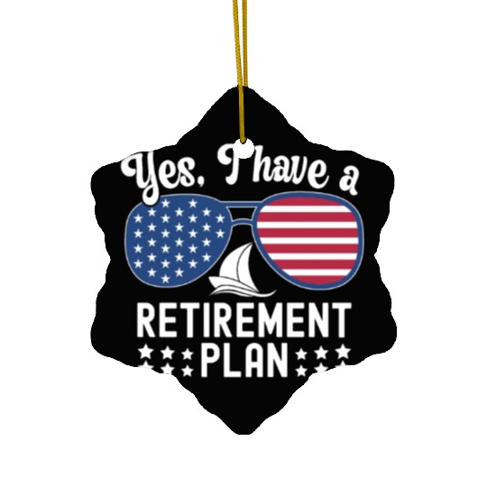 Sailing Retirement Plan Retired Sailor Sailboat Ceramic Ornaments