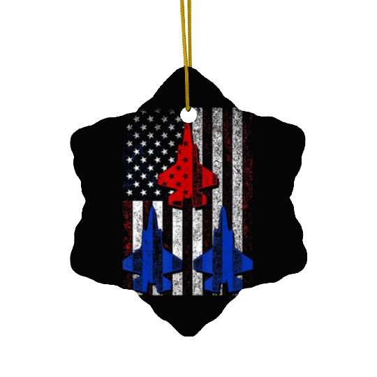 American Independence Fourth of July US Air Force Ceramic Ornaments
