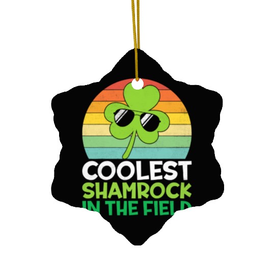 Toddler Boys St Patricks Day Coolest Shamrock Ceramic Ornaments