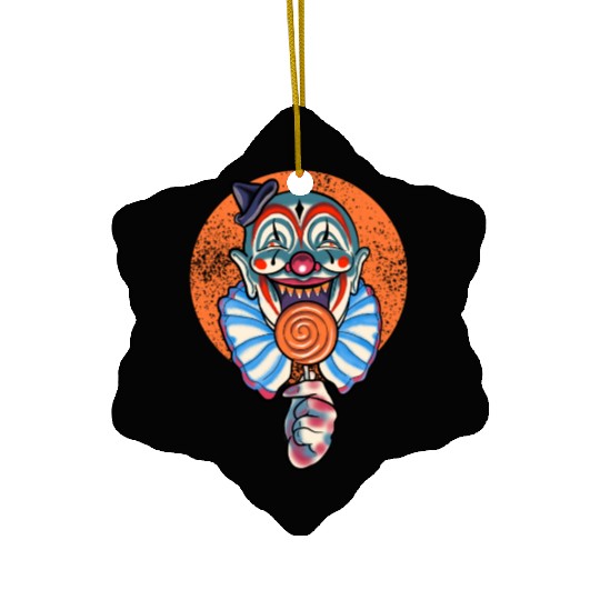 Horror Candy Corn Clown Ceramic Ornaments