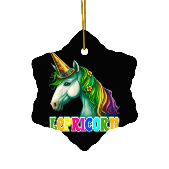 Lepricorn St. Patrick's Day Unicorn Women Ceramic Ornaments