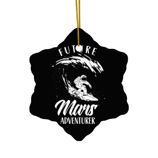 Future Mars Adventurer Space Explorer Planet Ceramic Ornaments