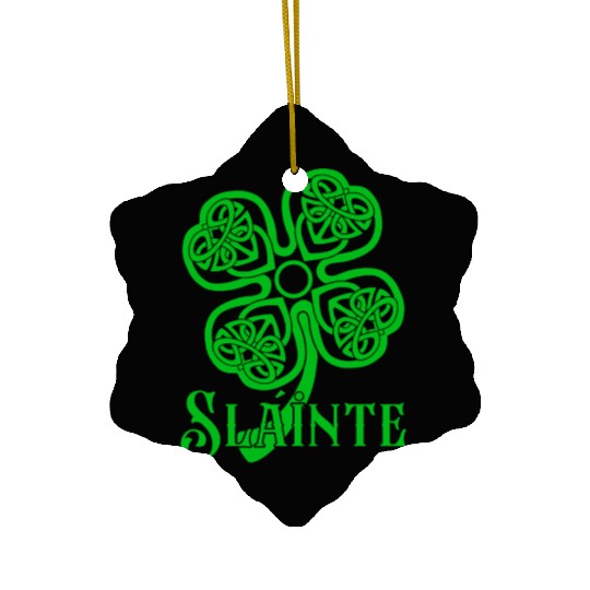 Slainte St Patricks Day Irish Cheers Good Health Ceramic Ornaments