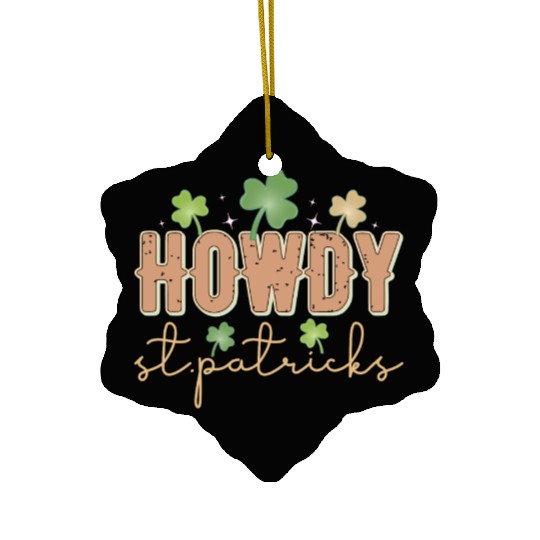 Howdy Ceramic Ornaments