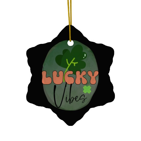 LuckyPatricks Day Sublimation Ceramic Ornaments
