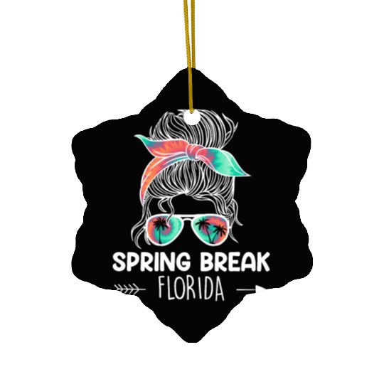 Spring Break Florida off duty vacation teacher Ceramic Ornaments