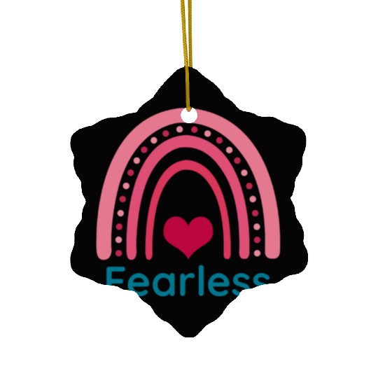 Fearless Viva Magenta Boho Rainbow Ceramic Ornaments