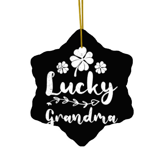 Lucky Grandma St. Patrick's Day Ireland Grandma Ceramic Ornaments