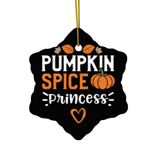 Pumpkin Spice Princess - Pumpkin Ceramic Ornaments