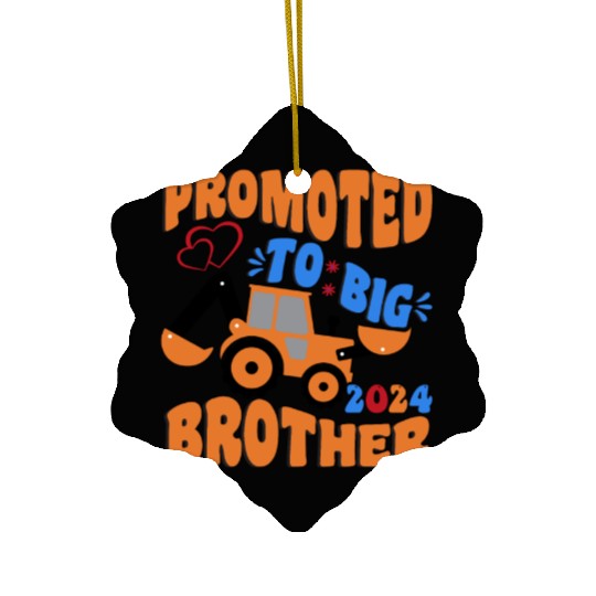 Promoted to Big Brother - New Baby Announcement Ceramic Ornaments