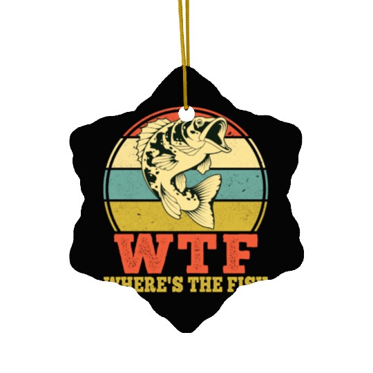 WTF Wheres The Fish Ceramic Ornaments