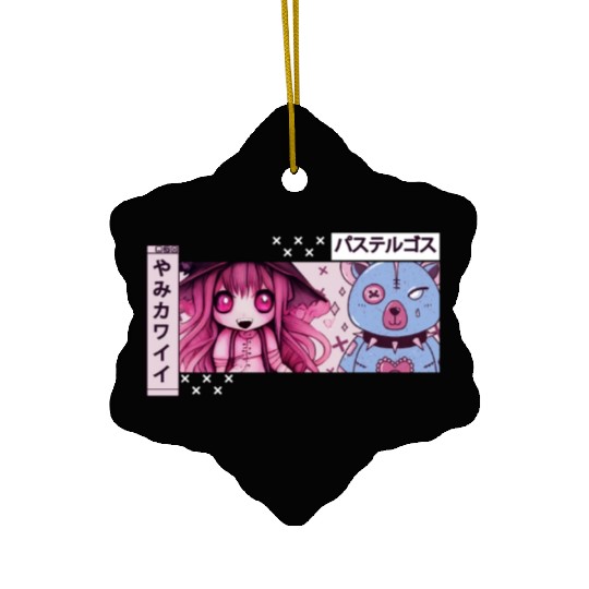 Yami Kawaii Witch Chibi Anime Japanese Aesthetic Ceramic Ornaments