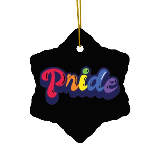 Gay/lesbian Pride retro pride month Ceramic Ornaments
