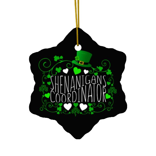 Shenanigans Coordinator St PDay Gnomes Green Proud Ceramic Ornaments