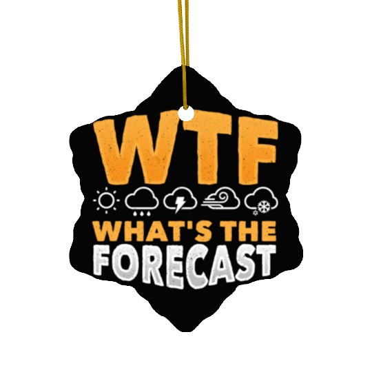 WTF What's The Forecast Meteorologist Meteorology Ceramic Ornaments