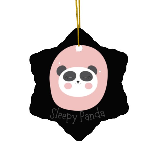 Sleepy panda Ceramic Ornaments