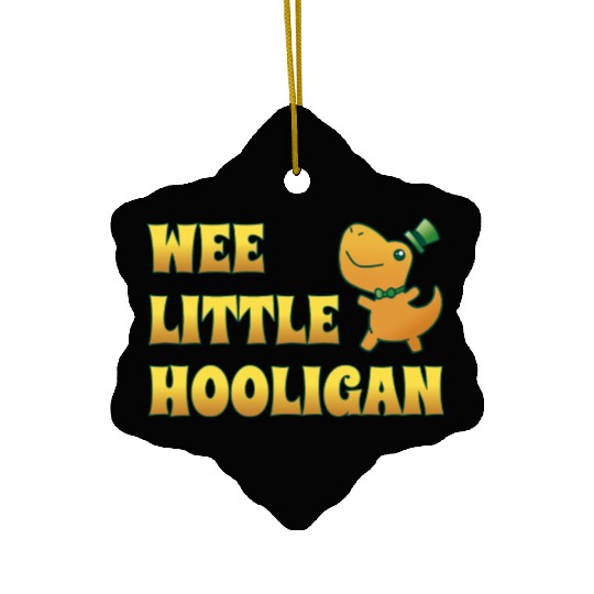 Wee Lil Hooligan Kids St Patrick s Day Boys Girl Ceramic Ornaments