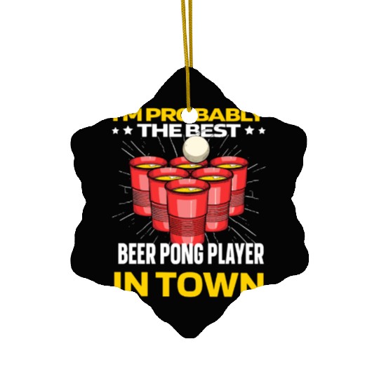 Beer Pong Ceramic Ornaments