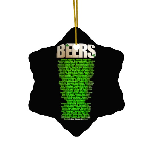 Types of beer edition St Patrick's day Ceramic Ornaments