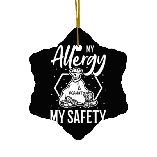 My Allergy My Safety Peanut Allergic Ceramic Ornaments