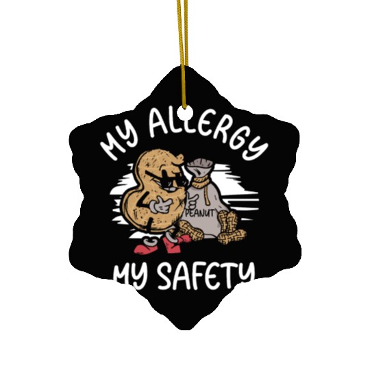 My Allergy My Safety Peanut Allergic Ceramic Ornaments