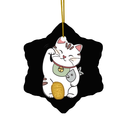 Lucky Cat Ceramic Ornaments