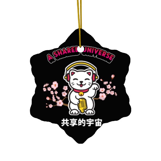 A Shared Universe Lucky Cat Ceramic Ornaments