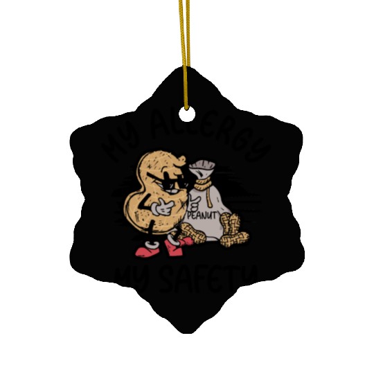 My Allergy My Safety Peanut Allergic Ceramic Ornaments