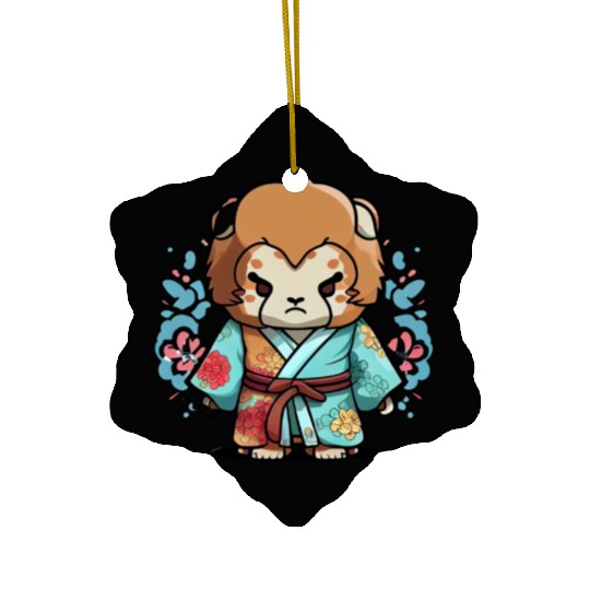 Lion kimono Ceramic Ornaments