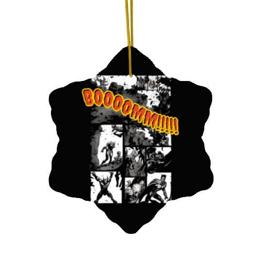 Comic page of super hero magazine Ceramic Ornaments