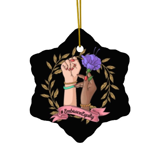 International Women's Day 2023 - Embrace Equity Ceramic Ornaments