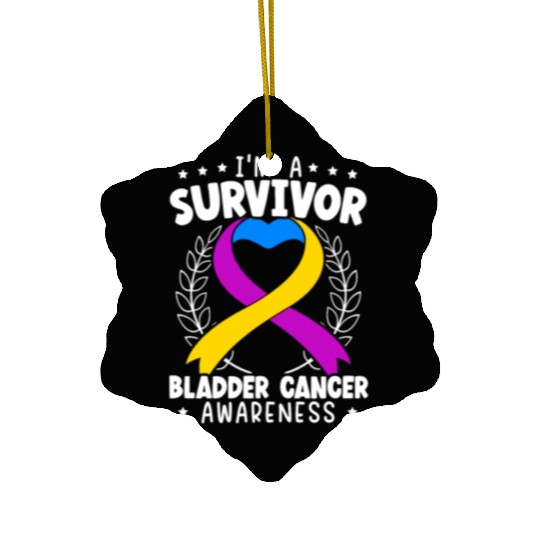 Bladder Cancer Survivor Bladder Cancer Awareness Ceramic Ornaments