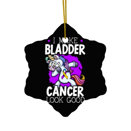 Bladder Cancer Warrior Bladder Cancer Awareness Ceramic Ornaments