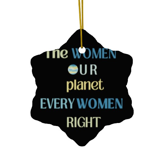 Embrace Equity Happy Women's Day Ceramic Ornaments