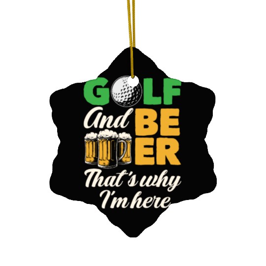 Golf Beer Ceramic Ornaments