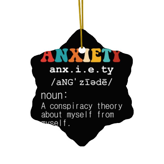 Anxiety A Conspiracy Theory About Myself From Myse Ceramic Ornaments