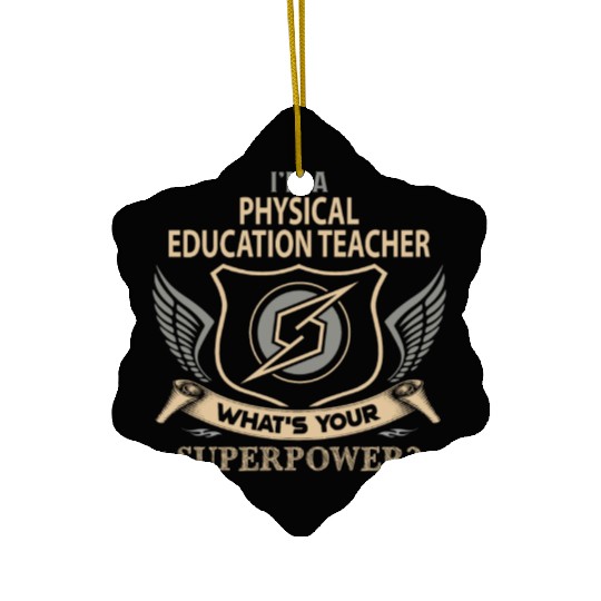 Physical Education Teacher Ceramic Ornaments - Superpower Jo