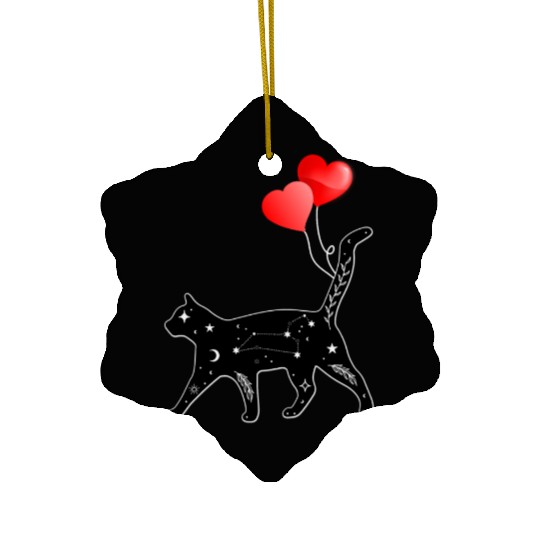Funny Sarcasm Vintage Mystic Black Cat Lover Women Ceramic Ornaments