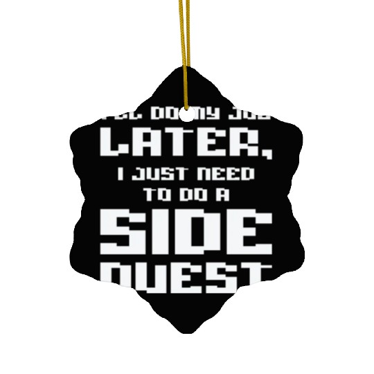 Procrastinating Panda Lover Side Quest Panda Ceramic Ornaments