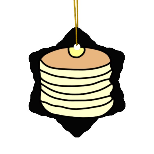 pancake menu cute food lover Ceramic Ornaments
