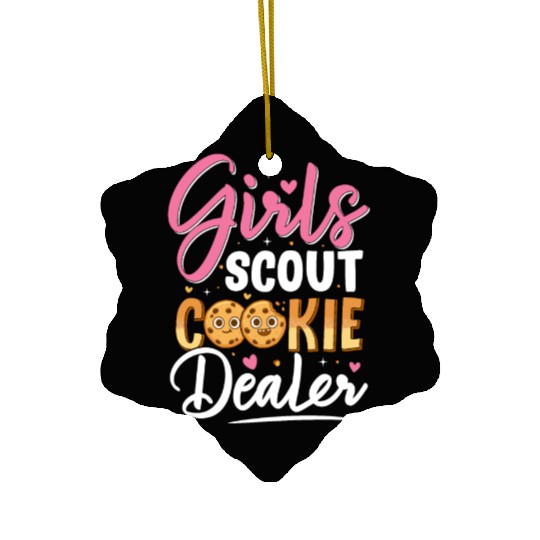 Scout For Girls Cookie Dealer Funny Scouting Famil Ceramic Ornaments